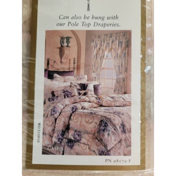 Vintage Croscill Cassis Amethyst Ascot Valance Window Treatment 23" x 80" New - Picture 9 of 10